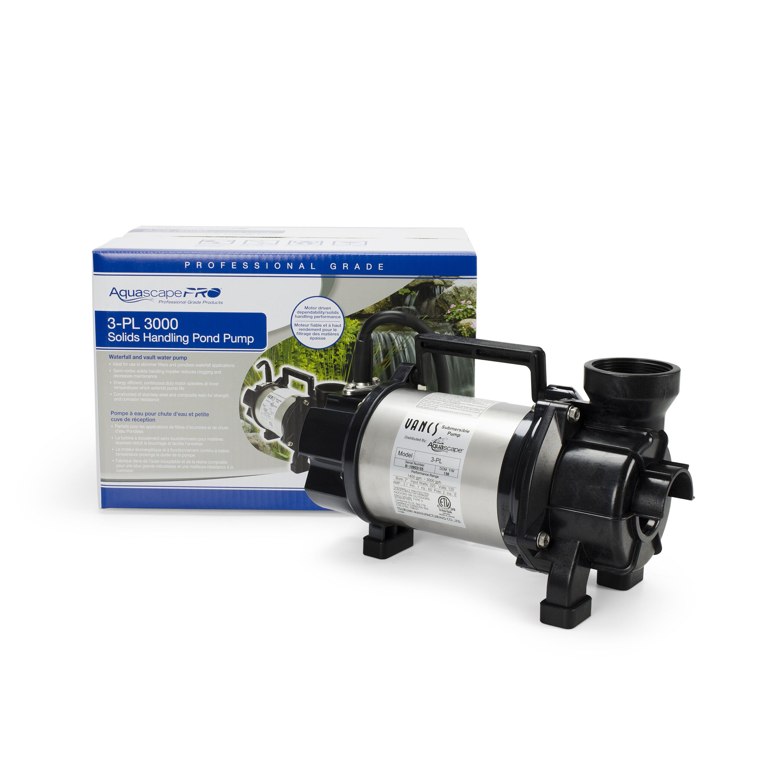 3-PL 3000 SOLIDS-HANDLING POND PUMP