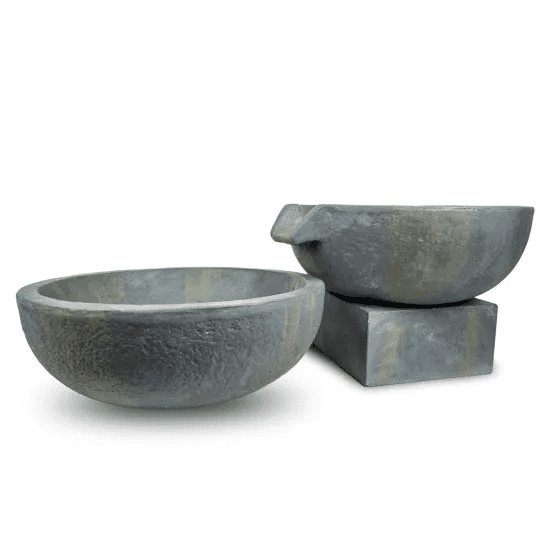SPILLWAY BOWL STAND - PATINA - 6" H (15 CM) - Image 2