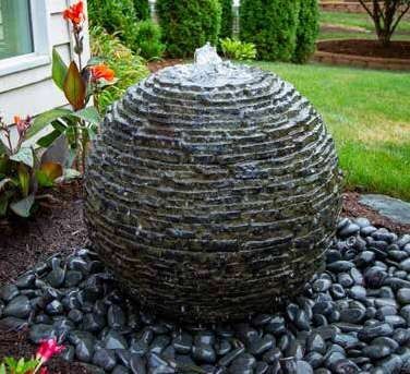 STACKED SLATE SPHERE