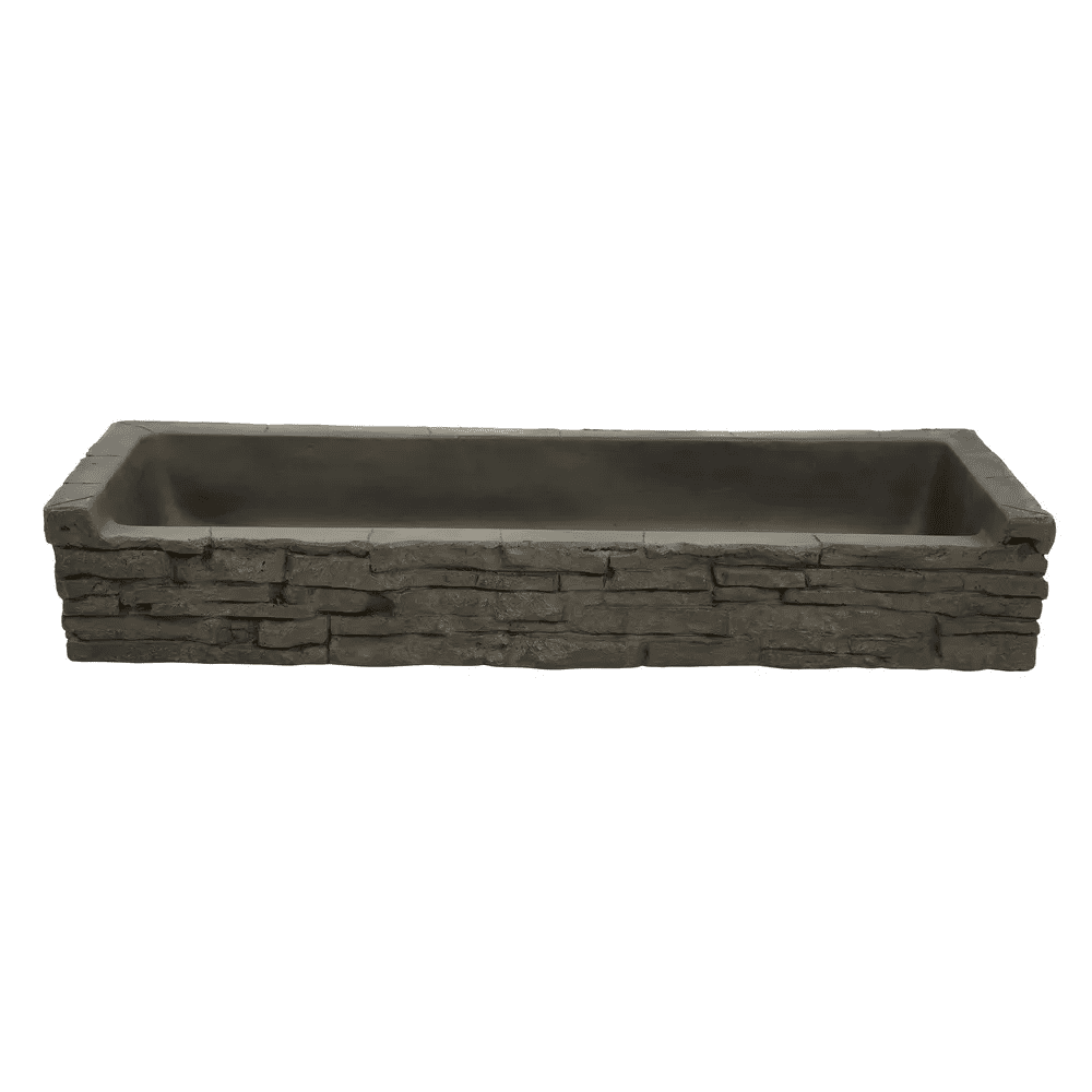 STACKED SLATE WALL TOPPER-STRAIGHT FRONT-SPILL