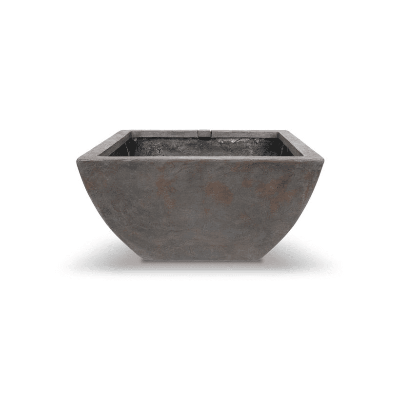 SQUARE FOUNTAIN BOWL - GRAY SLATE