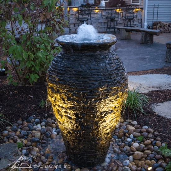 STACKED SLATE URN FOUNTAIN KIT - 45" H (114 CM) - Image 2