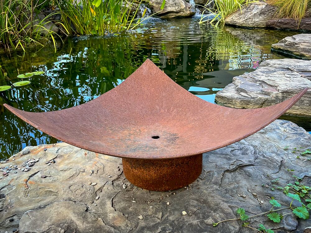 The Isosceles Modern Sculptural Fire Bowl - Image 2