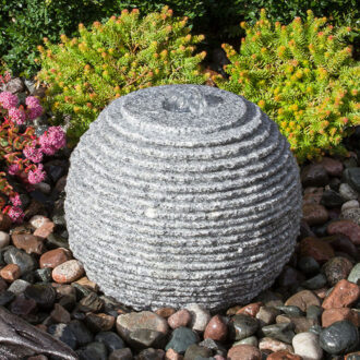 Textured Granite Sphere Fountain