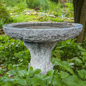 Granite Low Plume Birdbath
