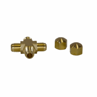 4-WAY 3/8" SPLITTER WITH CAPS