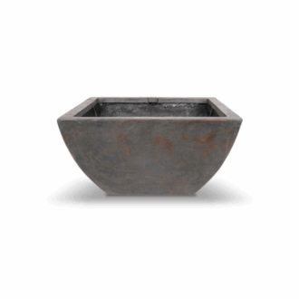 SQUARE FOUNTAIN BOWL - GRAY SLATE