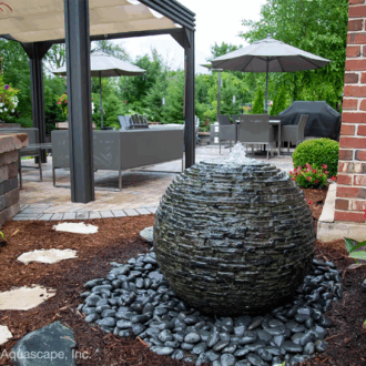 STACKED SLATE SPHERE - 18" DIA (46 CM)