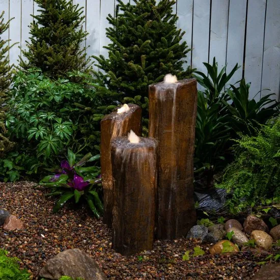 Faux Basalt Column Set of 3 Fountain Kit - Image 2