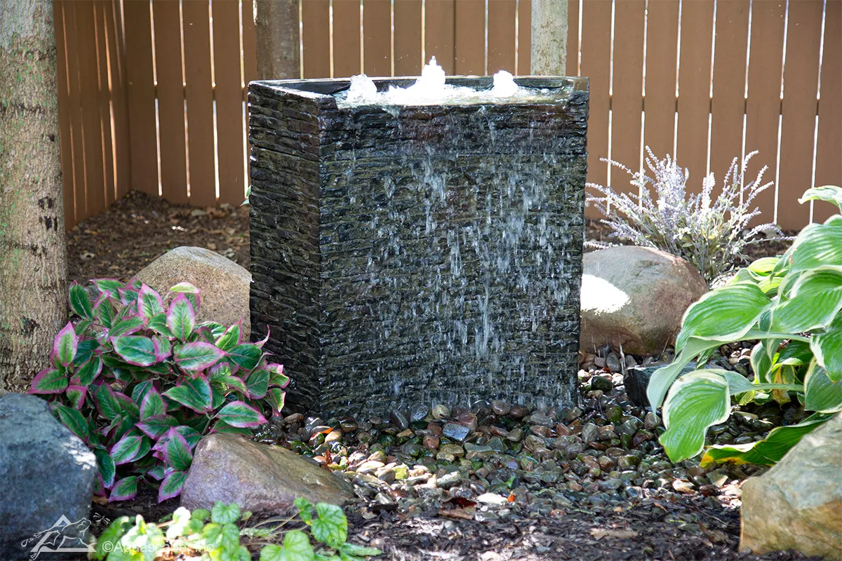 Stacked Slate Wall 32″ Landscape Fountain Kit - Image 2