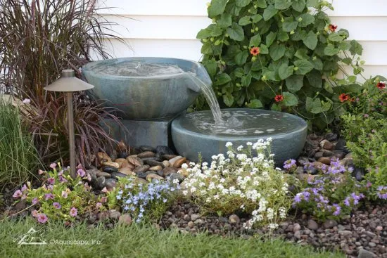 SPILLWAY BOWL AND BASIN FOUNTAIN KIT - PATINA - 19"/21" DIA (49/52 CM) - Image 2