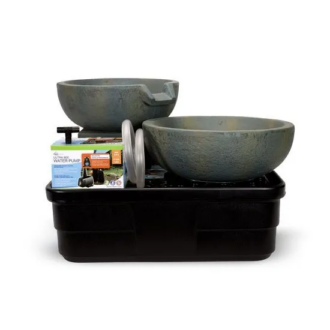 SPILLWAY BOWL AND BASIN FOUNTAIN KIT - PATINA - 19"/21" DIA (49/52 CM)