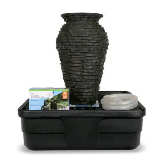STACKED SLATE URN FOUNTAIN KIT - 24" H