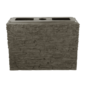 STACKED SLATE WALL BASE-STRAIGHT - 26" H (66 CM)
