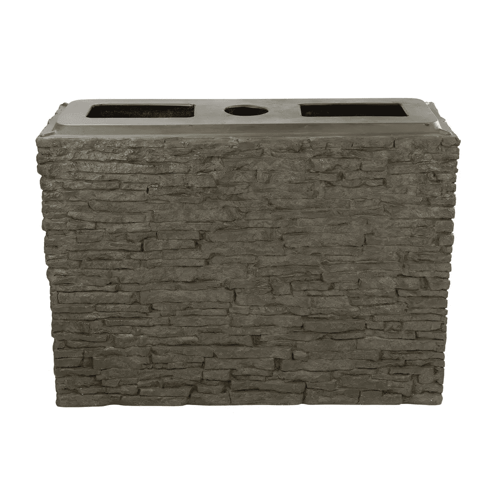 STACKED SLATE WALL BASE-STRAIGHT - 26" H (66 CM)