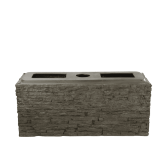 STACKED SLATE WALL BASE-STRAIGHT - 13" H (33 CM)