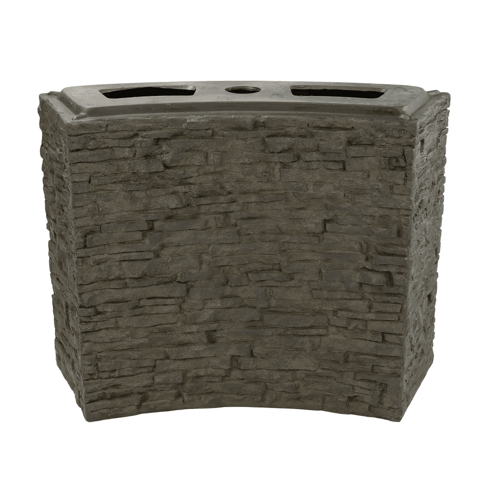 STACKED SLATE WALL BASE-CURVED - 26" H (66 CM)
