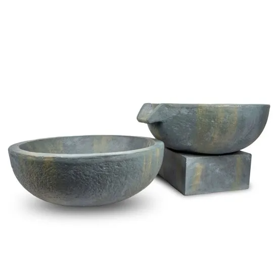 SPILLWAY BOWL STAND - PATINA - 6" H (15 CM) - Image 2
