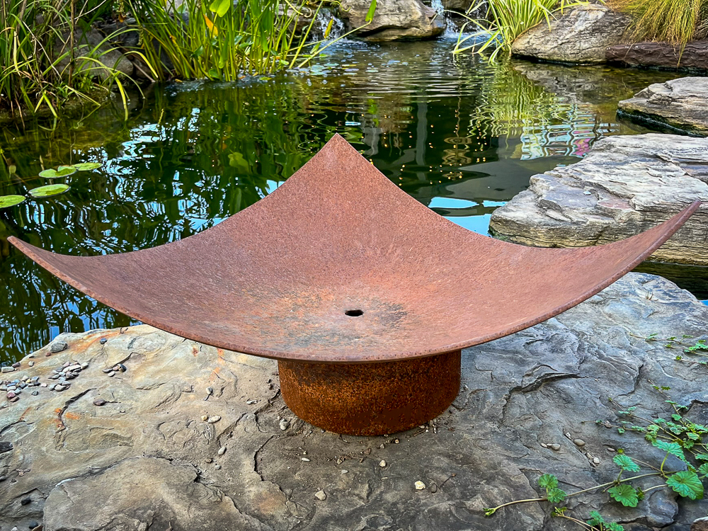 The Isosceles Modern Sculptural Fire Bowl - Image 2