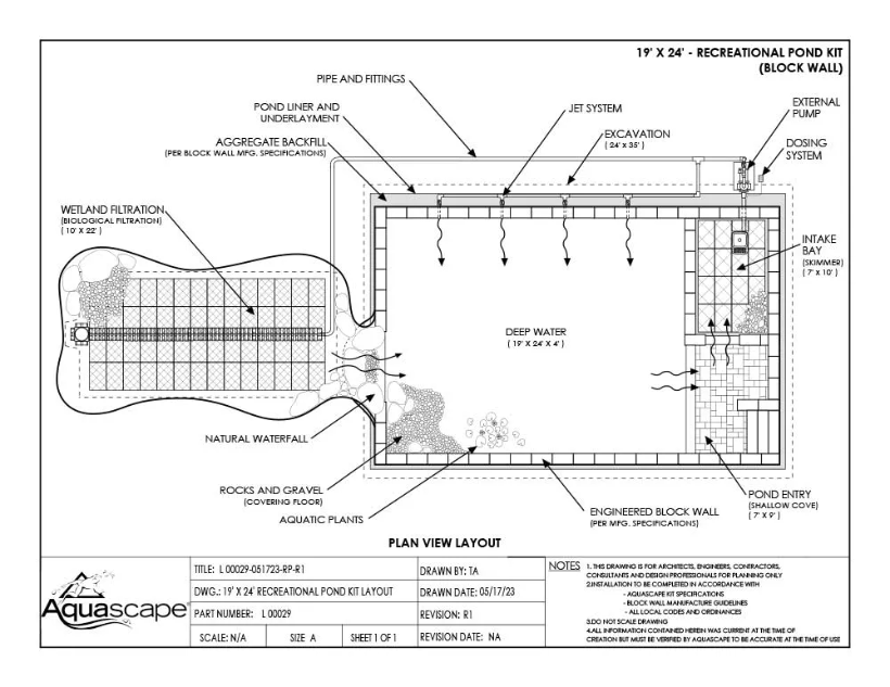 Recreational Pond Kit – 19′ x 24′ - Image 2